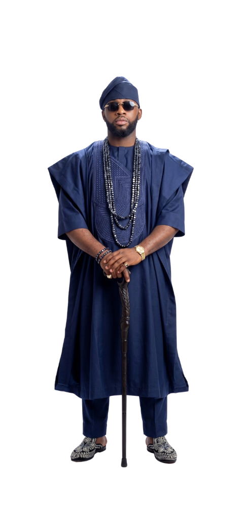 Navy Blue Royal Agbada Set